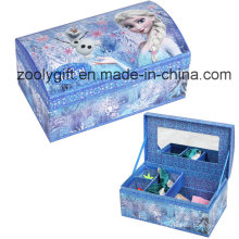 Caja de regalo popular del almacenaje del organizador del joyero del papel con los divisores y el espejo
